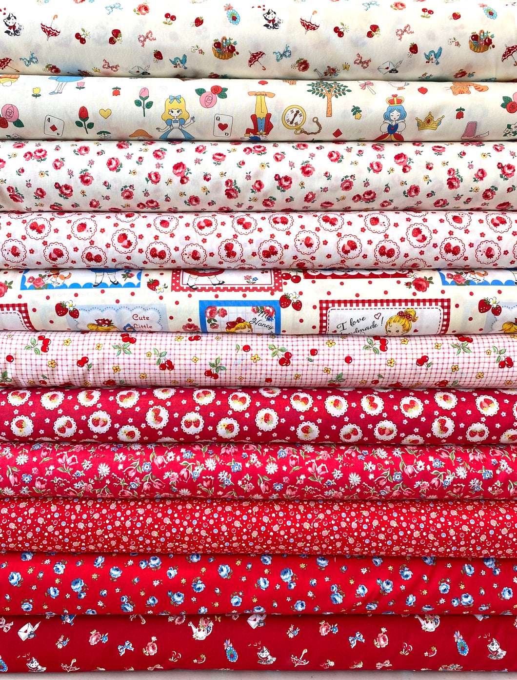 Japanese Fat Quarter Bundle Red 11