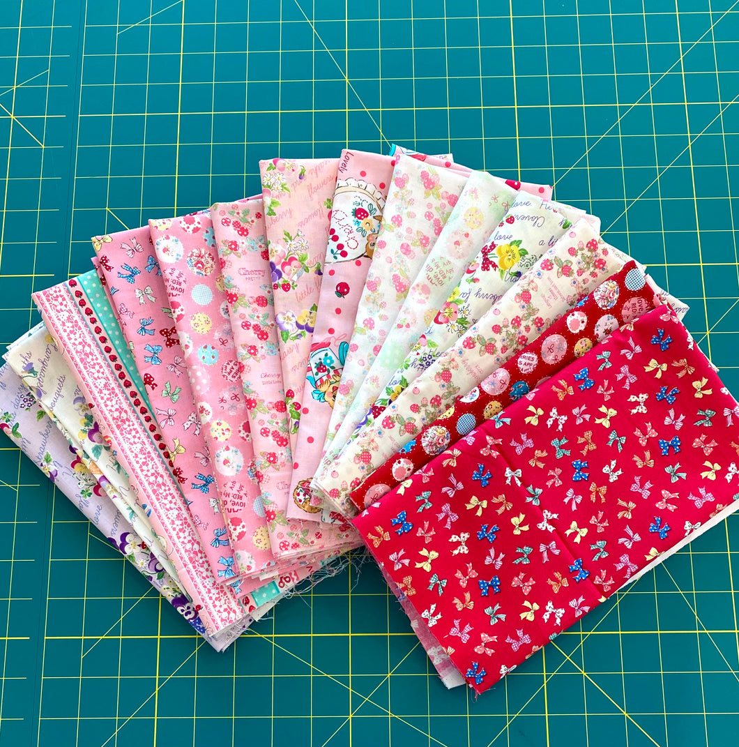 Atsuko Matsuyama - Fat Quarter Bundle Fall Red and Pink 14