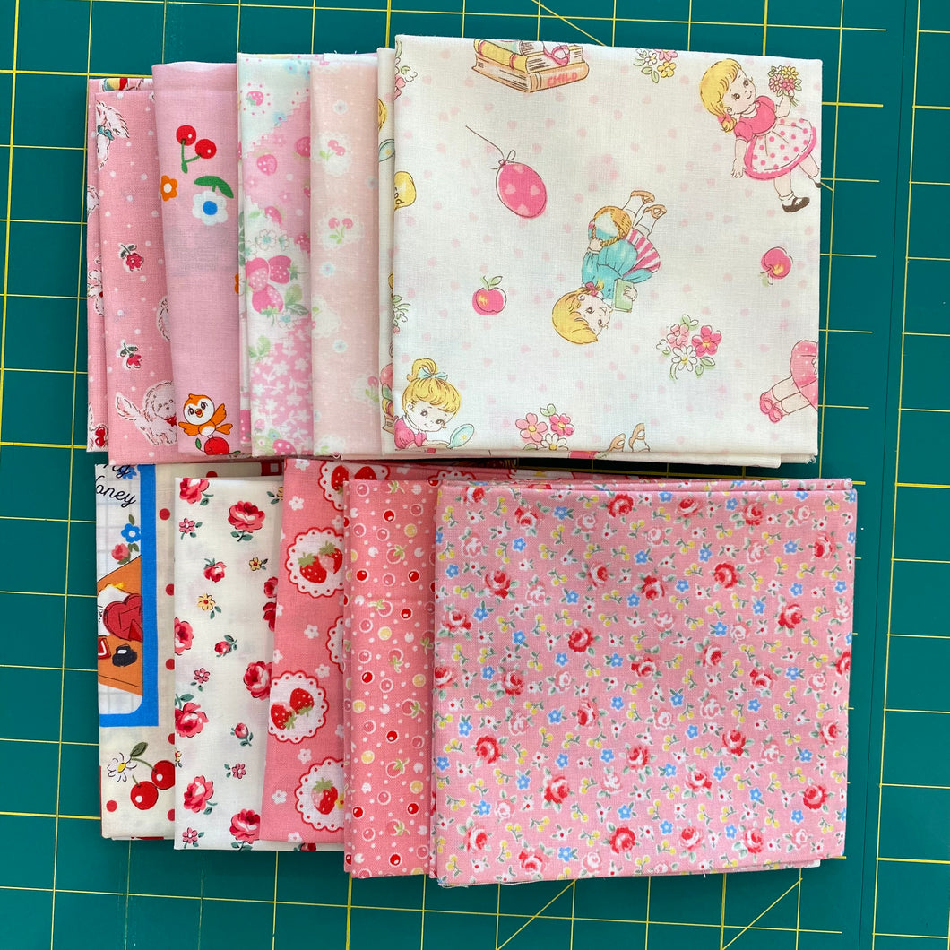 Atsuko Matsuyama & Friends- Fat Quarter Bundle Pink 10