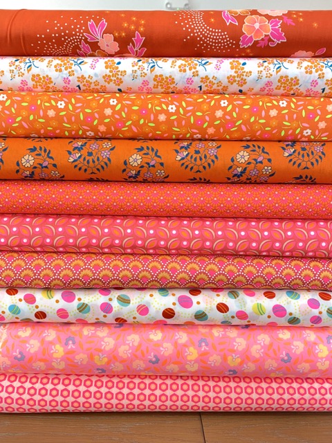 **Pre-Order Petit Pan Tangerine Fat Quarter Bundle of 10 (restock arrives approx 3/10)