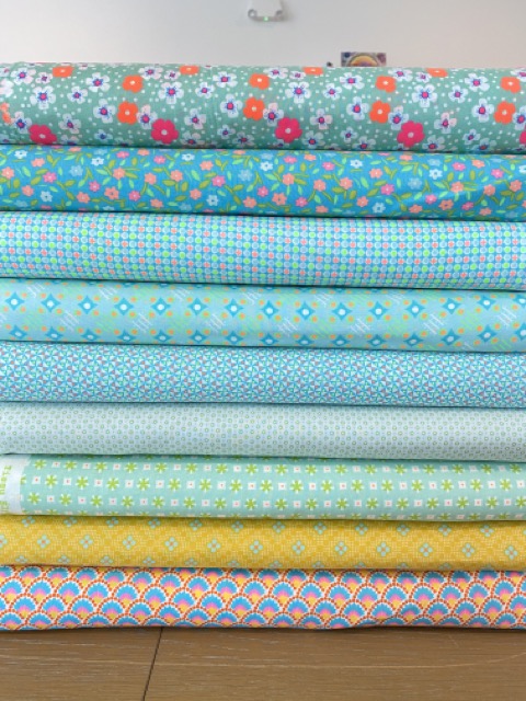 Petit Pan Aqua Fat Quarter Bundle of 9