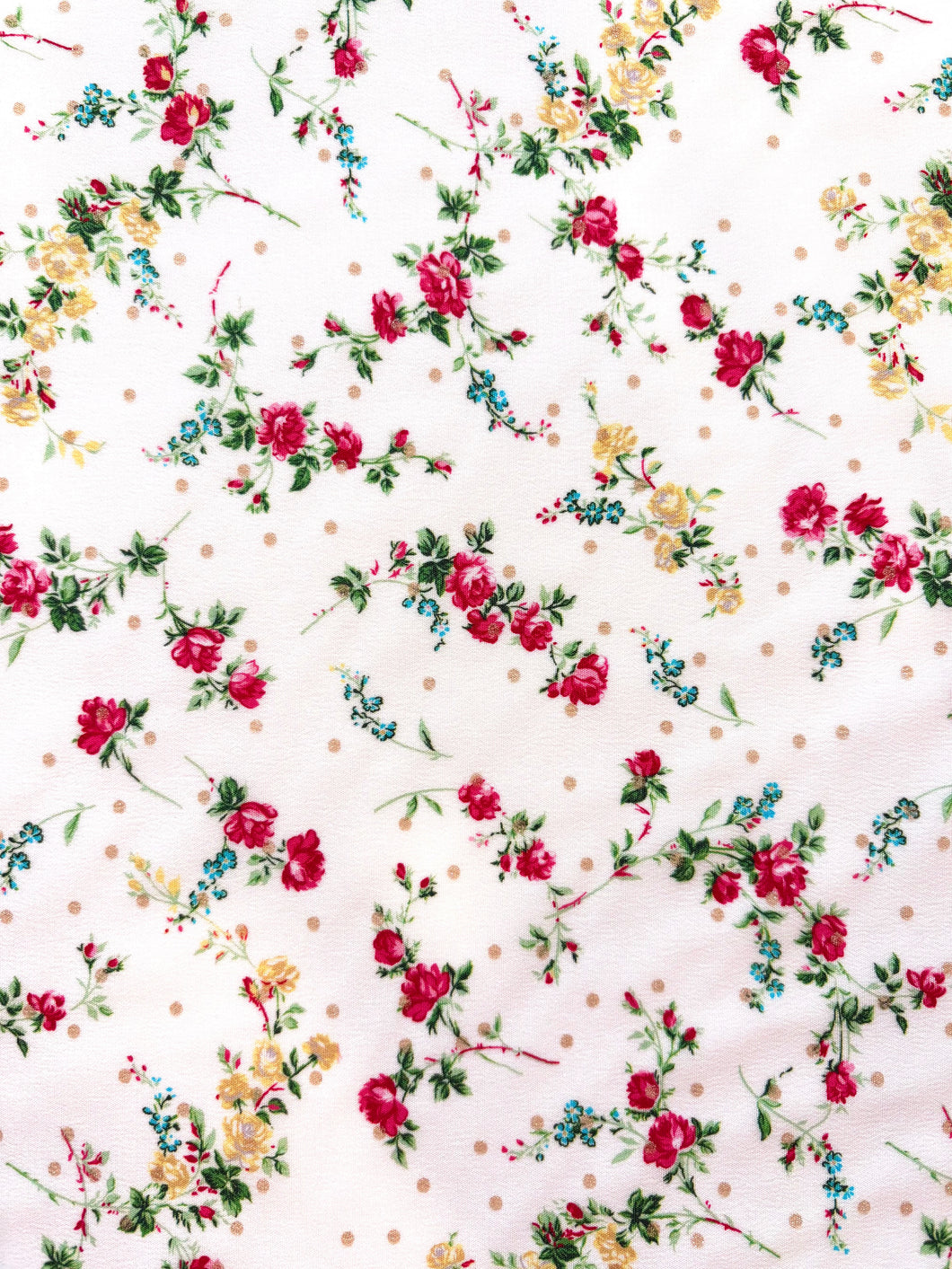 Liberty Kensington Silk Crepe De Chine Elizabeth Dot A (Metallic)