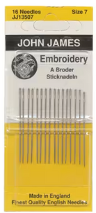John James Embroidery Needles Size 7