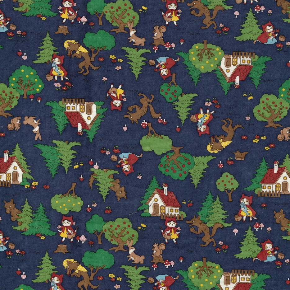 Kokka Chibi Petit - Little Red Riding Hood in Navy