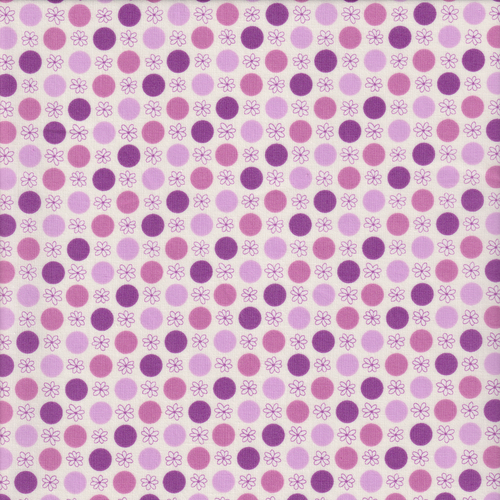 Happy Sweet - Dots and Flowers Purple