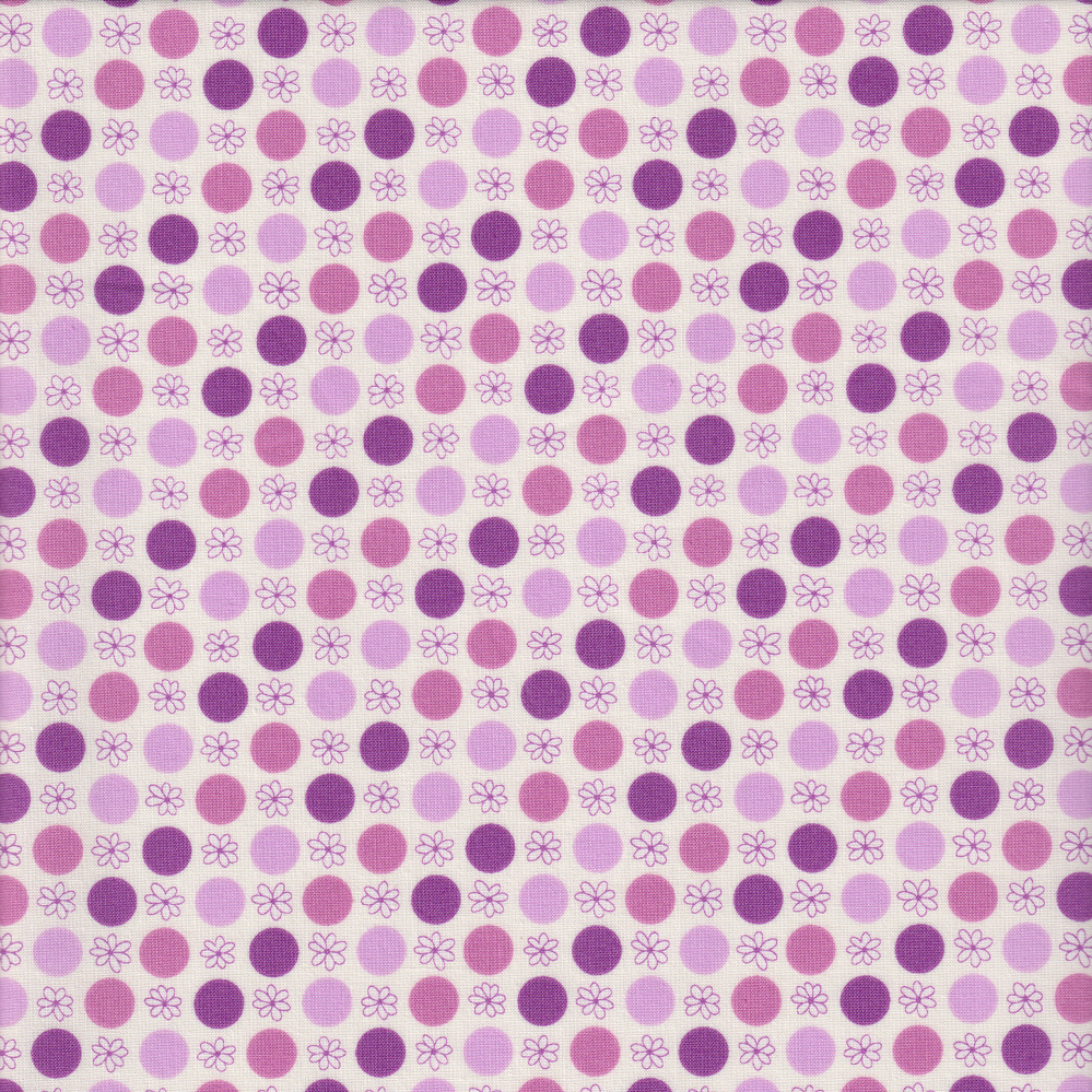 Happy Sweet - Dots and Flowers Purple