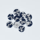 Liberty Button - Summer Blooms A 16mm