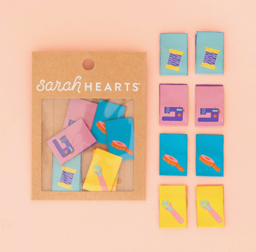 Sarah Hearts Labels - Sewing Notions and Tools
