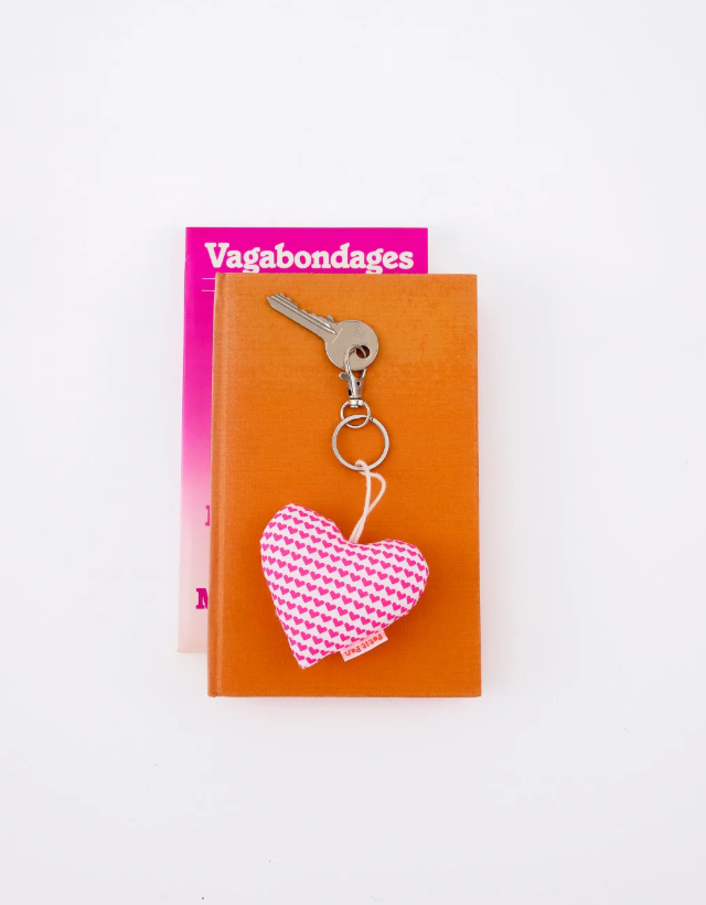 Heart Keychain - Love is All Pink