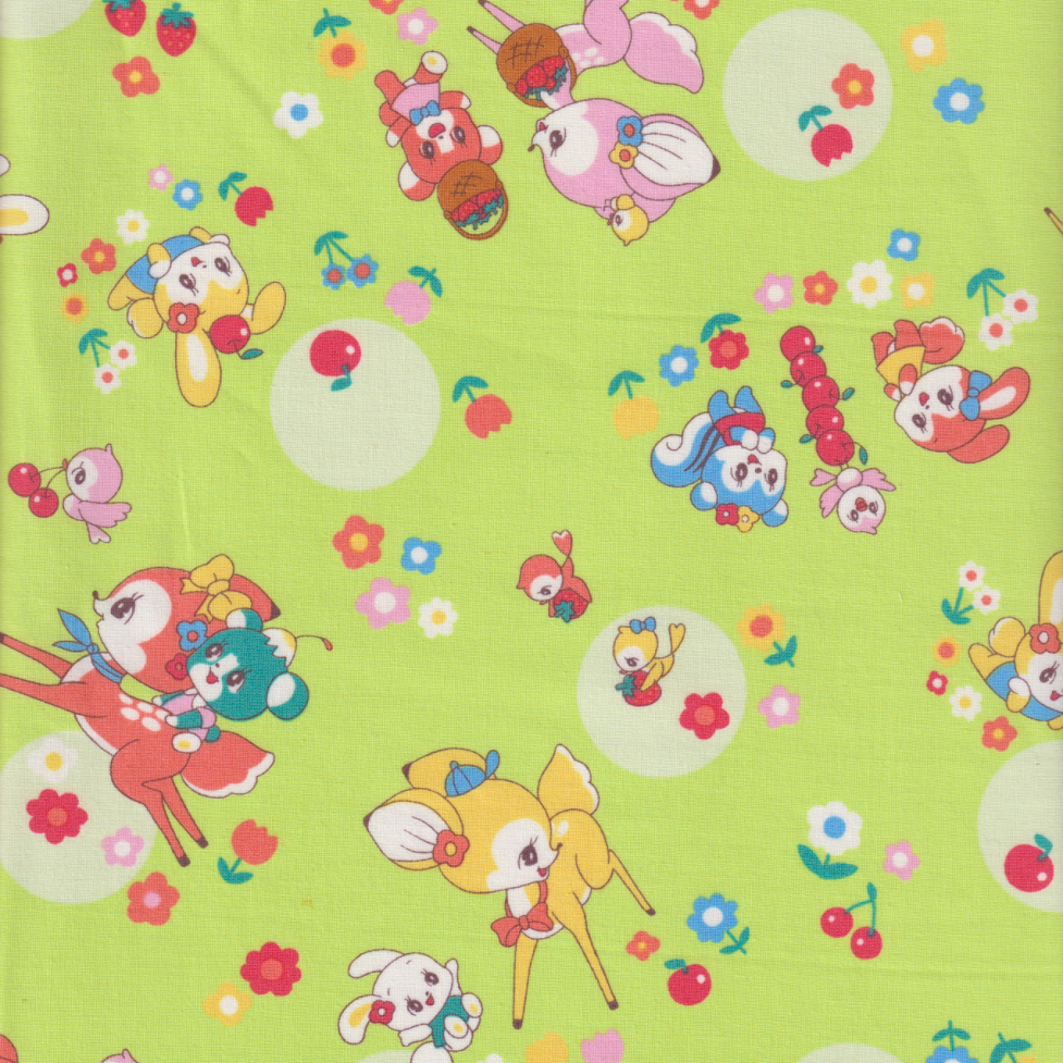 Marron Nagao - Cute Forest Friends on Green