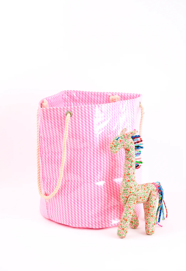 Mizu Basket - Kifkif Rose Bonbon Oilcloth