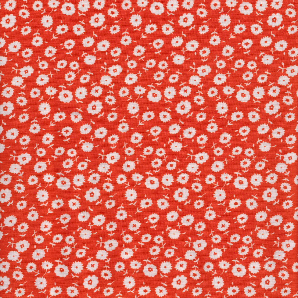 Momnson - Feedsack Daisy on Red