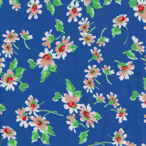 Momnson - Painterly Posies on Blue
