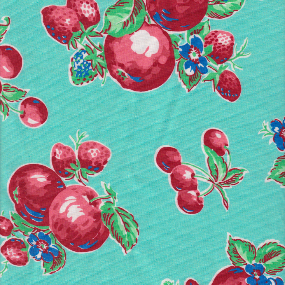 Momnson - Fruit Bunches on Turquoise