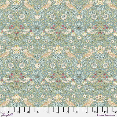 Morris & Co - Mini Strawberry Thief in Aqua
