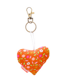 Heart Keychain - Peace and Love Tangerine