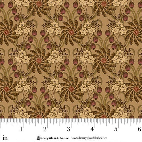 Philomena - Medallion and Lilies in Caramel