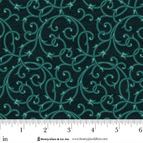 Philomena - Regal Swirls in Dark Turquiose