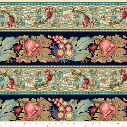 Philomena - Large Border Stripe in Blue Multi