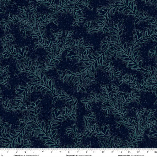 Philomena - Background Vines in Prussian Blue