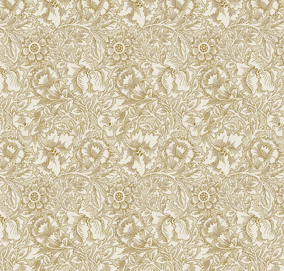 Morris & Co - Large Pure Poppy in Pearwood Wideback 108"