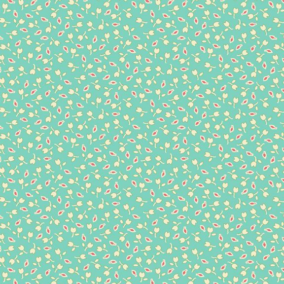 Aunt Grace Goes Scrappy - Tulips in Aqua