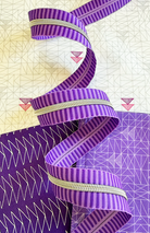 Wide Purple Stripe Zipper Tape (3yd)