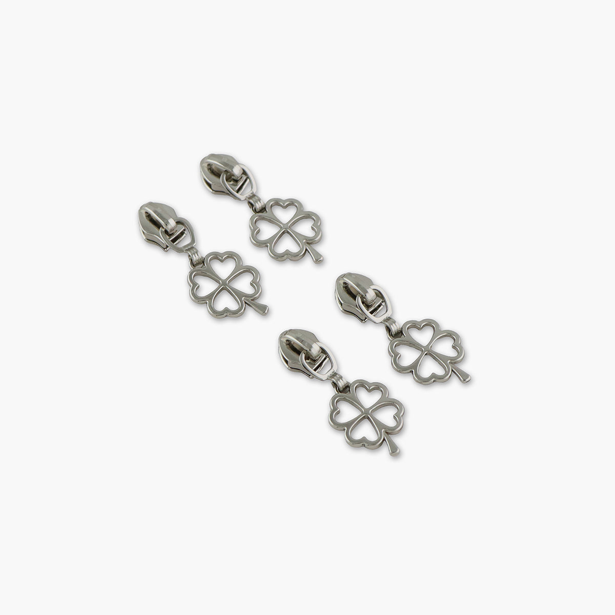 Four-Leaf Clover Zipper Pulls - Pack of Four