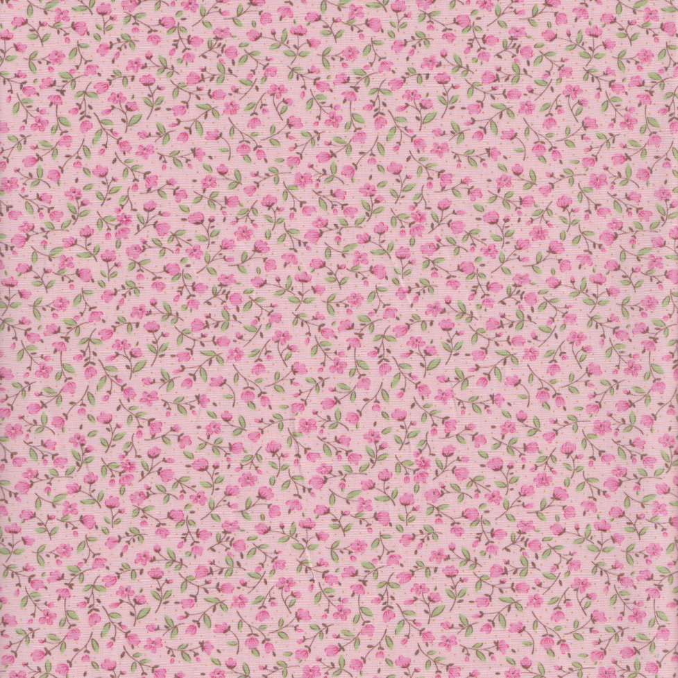 Sevenberry - Tiny Rosebuds in Pink on Light Pink