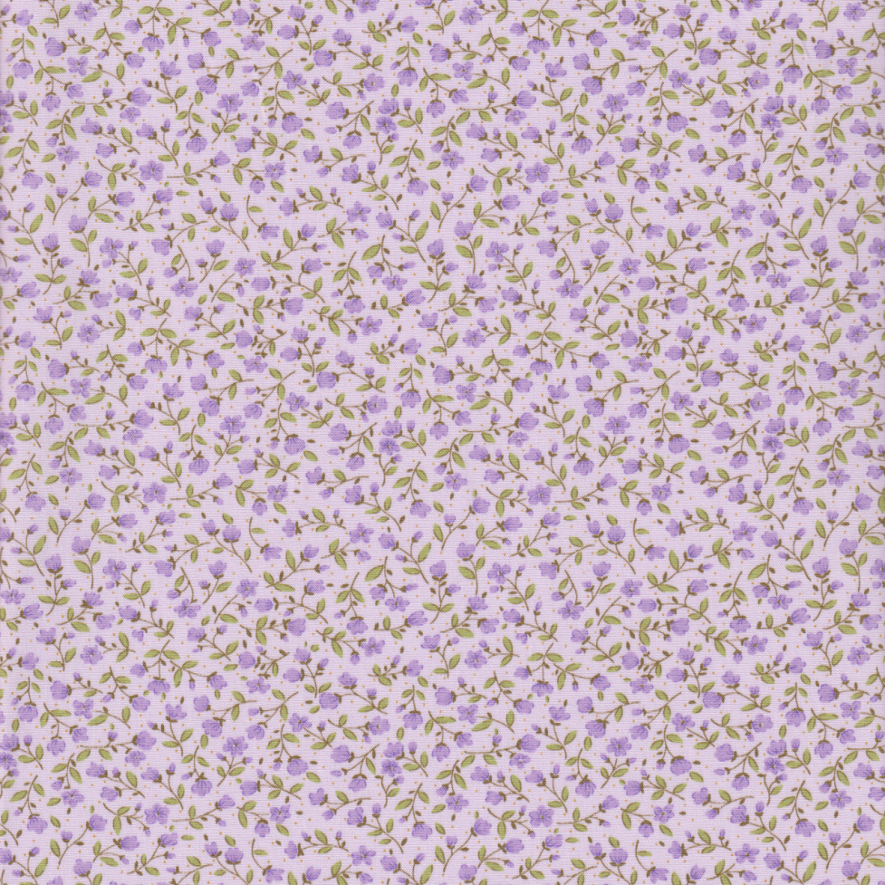 Sevenberry - Tiny Rosebuds in Purple on Lavender