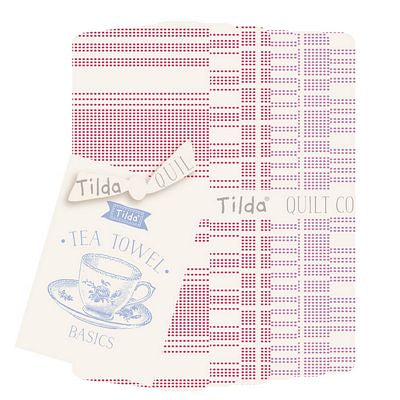 Tilda Tea Towel Basics Red/Plum Fat Quarter Bundle