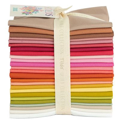 Tilda Solids Factory Cut Fat Quarter Bundle in Warm 25