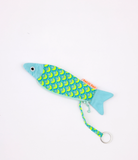 Fish Coin Pouch Keychain - Wasabi Aruba Blue