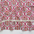 Indian Block Prints Cottage - Lattice Floral in Pink 
