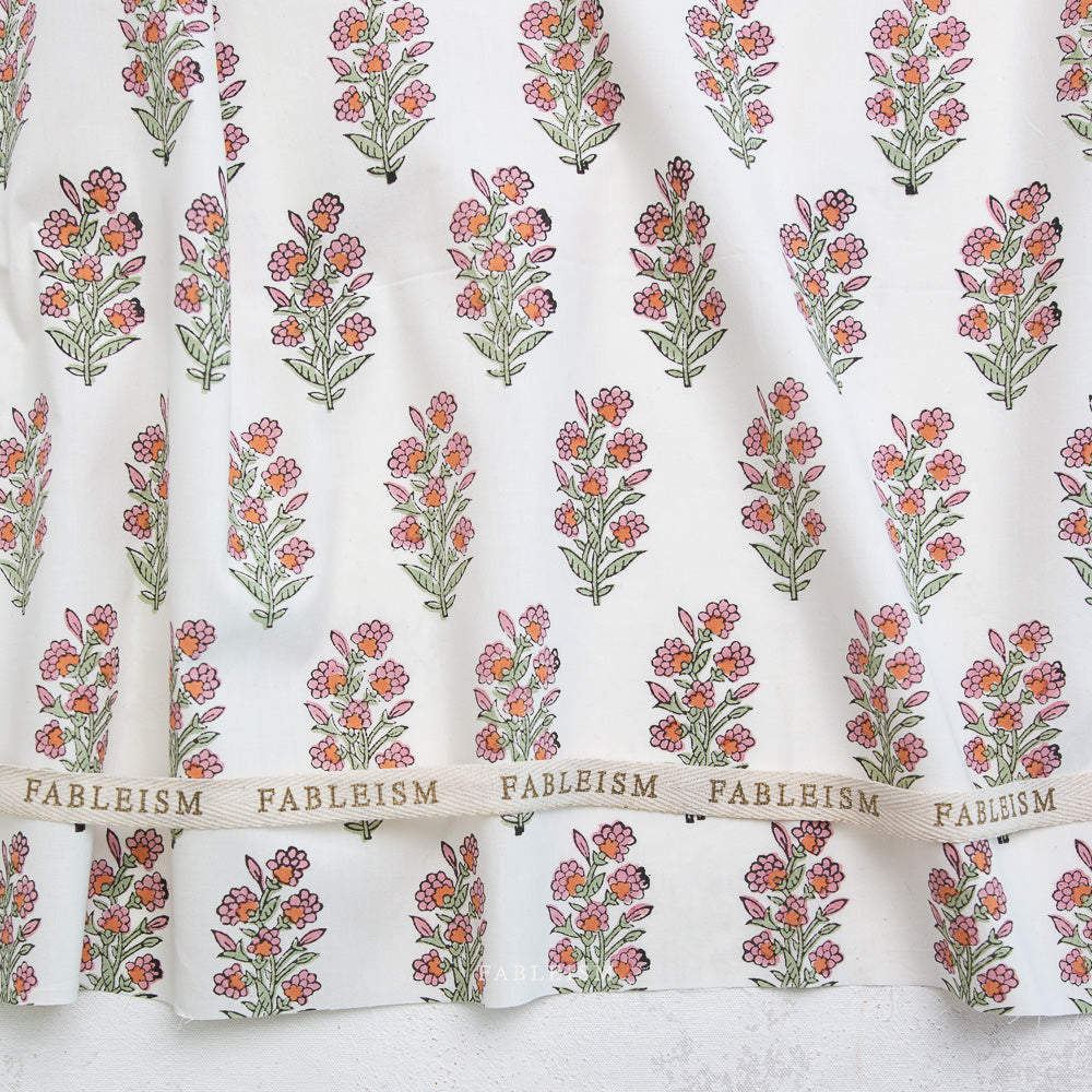Indian Block Prints Cottage - Wild Floral in Blushing