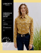 Liberty Sewing Pattern - Camargue Cowboy Shirt Sizes S-M-L