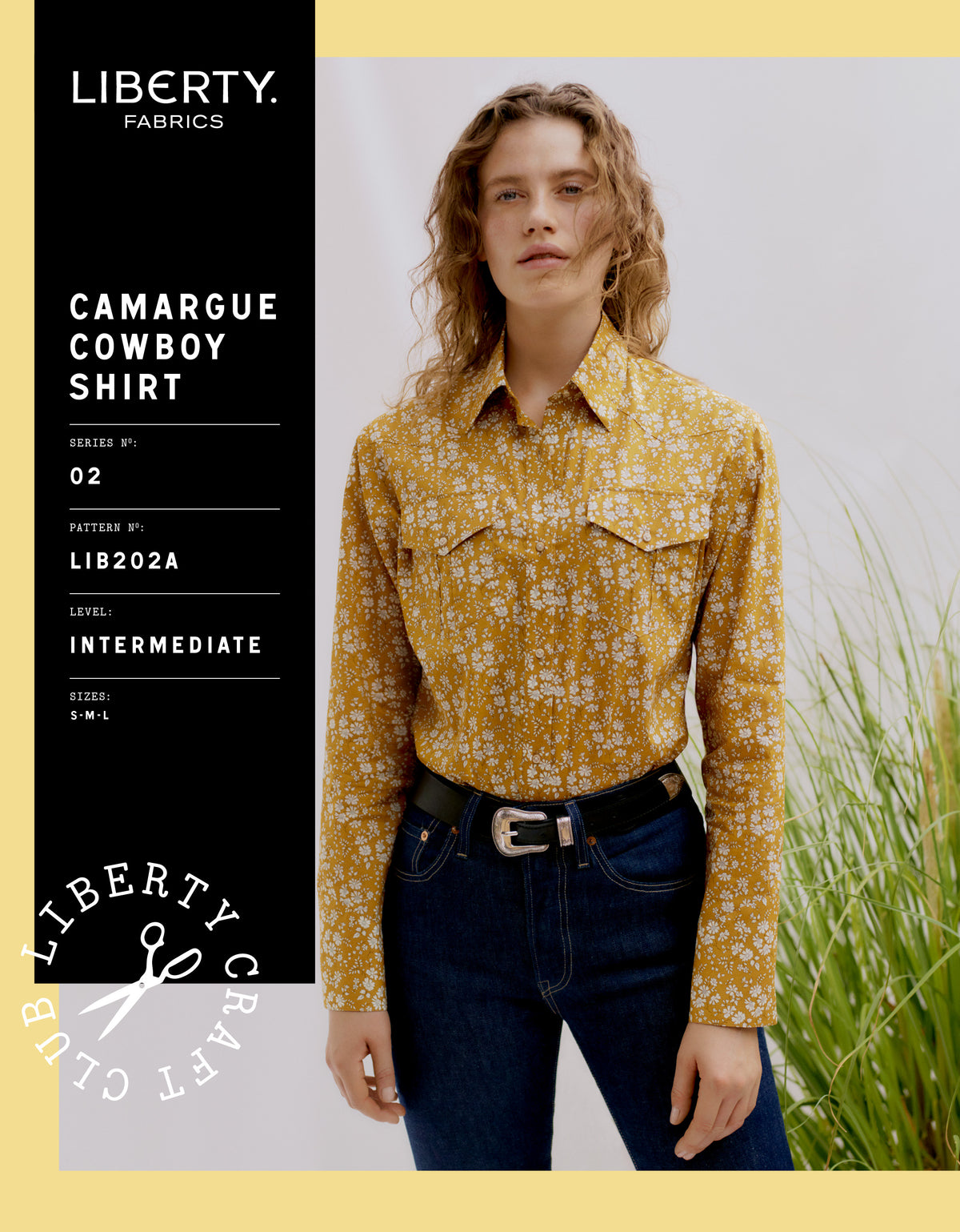 Liberty Sewing Pattern - Camargue Cowboy Shirt Sizes S-M-L