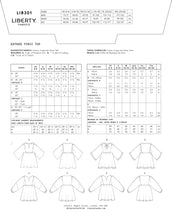 Load image into Gallery viewer, **Pre- Order Liberty Sewing Pattern - Esther Tunic Top Sizes XS-XXL (Arrives approx 8/20)
