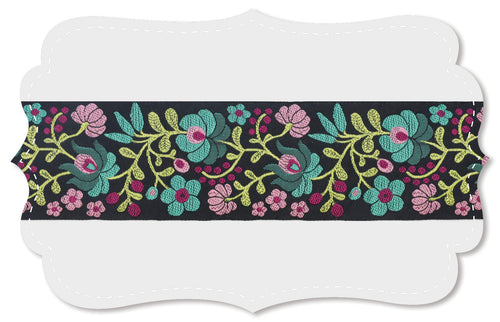 Kafka Ribbon - Frida Flower Meadow Teal