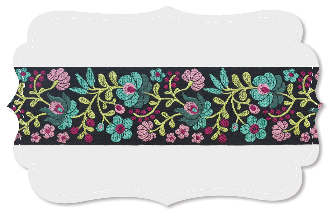 Kafka Ribbon - Frida Flower Meadow Teal