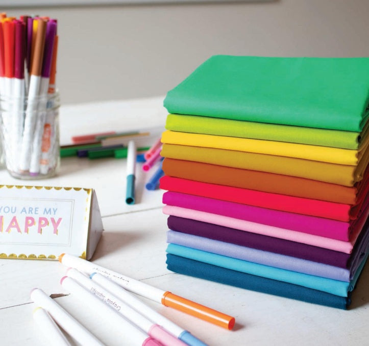 Happy Place Solids #1 Fat Quarter Bundle of 12