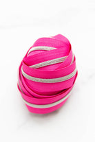Bright Solid Colored Zipper Tape - Pop Pink