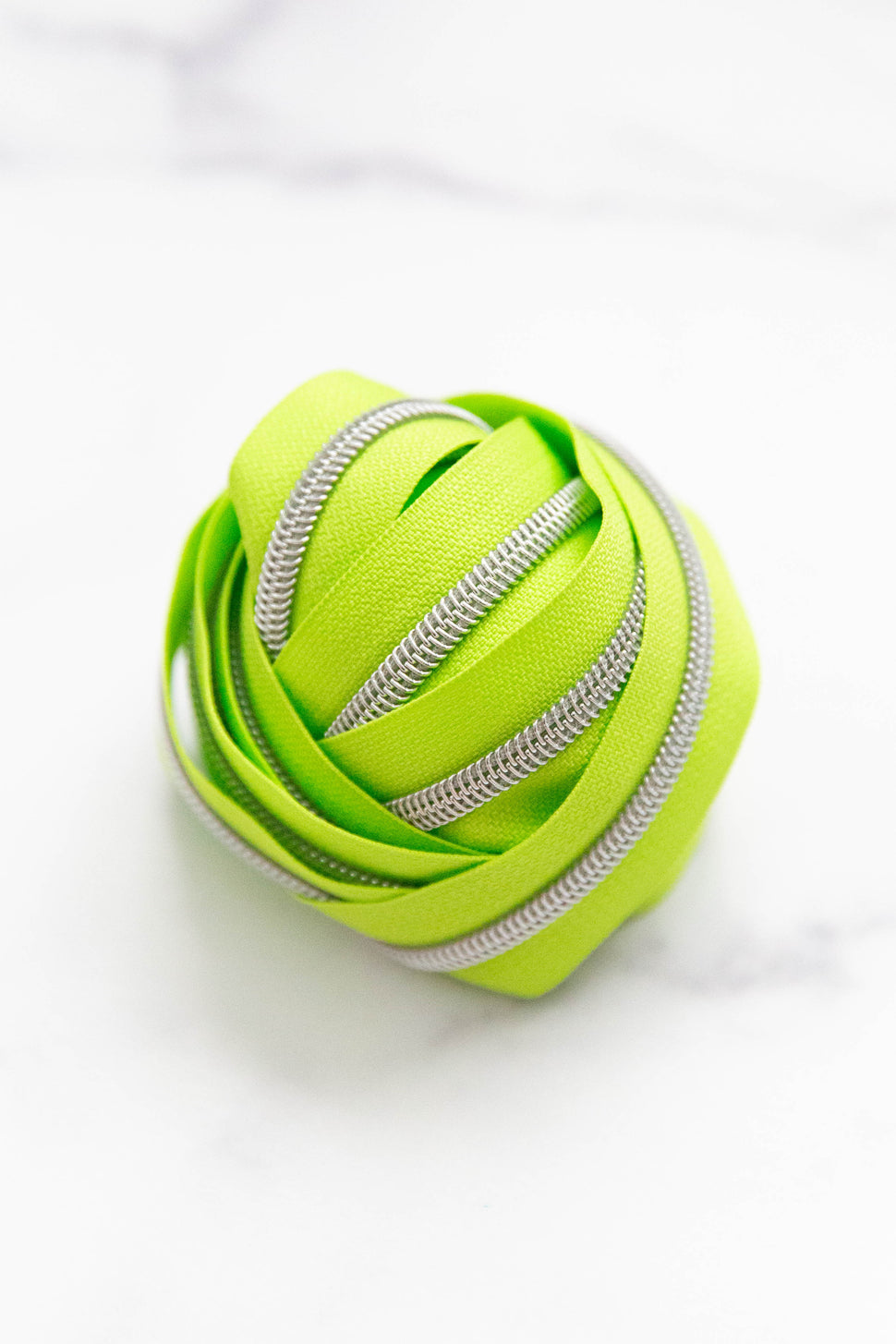 Bright Solid Colored Zipper Tape - Granny Smith