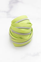 Bright Solid Colored Zipper Tape - Celery Mist