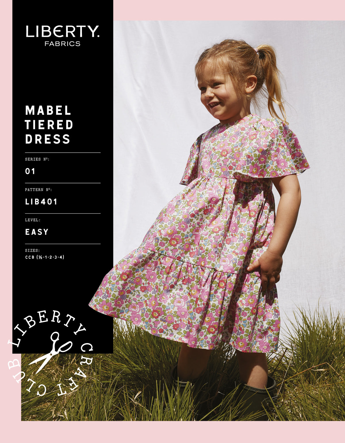 Liberty Sewing Pattern - Mabel Tiered Dress Children Size 6M-4T