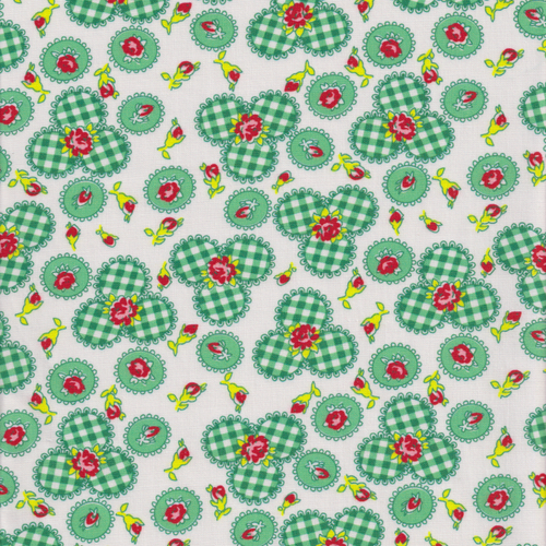 Momnson - Green Gingham Clovers
