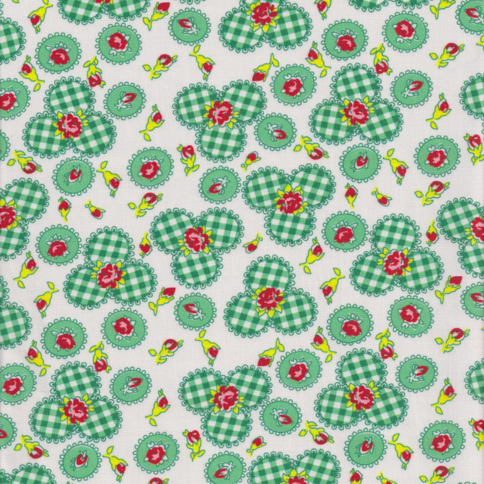 Momnson - Green Gingham Clovers