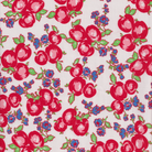 Momnson - Apples and Blue Flowers on White