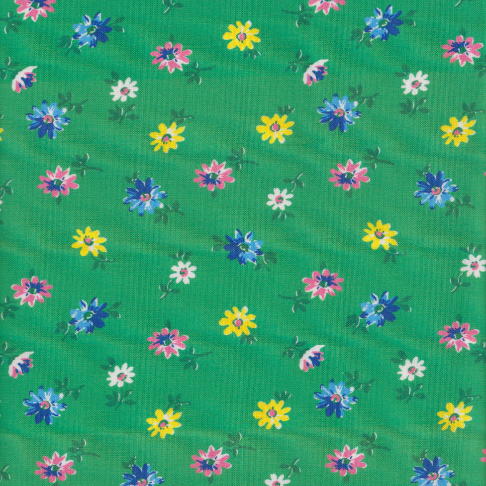 Momnson - Flower Toss Meadow on Green