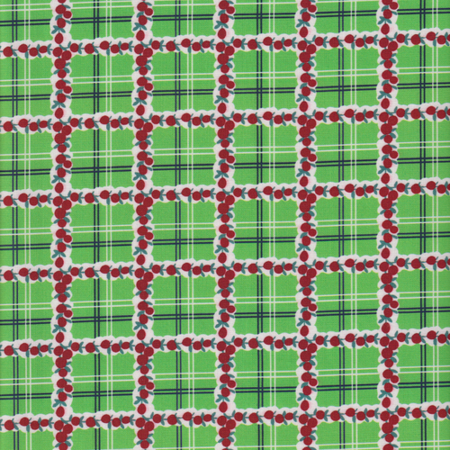 Momnson - Berry Lattice on Green Gingham